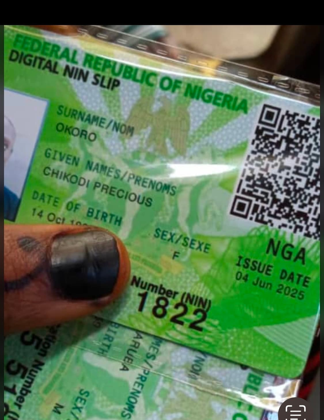 PLASTIC ID CARD